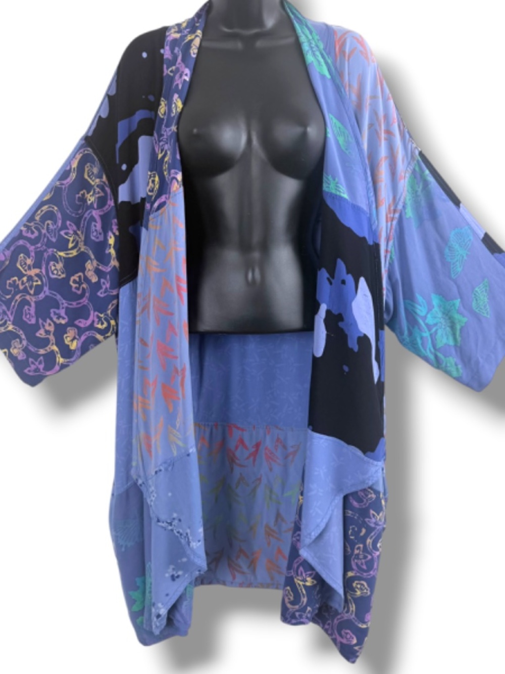 wild thing wild woman wearable art batik kimono oversized boho lagenlook artisan - Picture 5 of 13